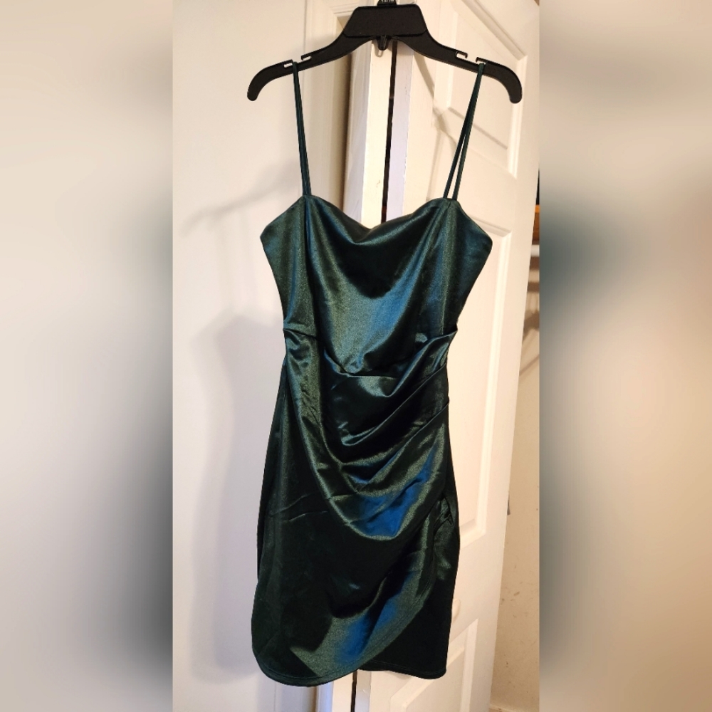 Emerald Green Mini Dress